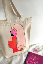 Load image into Gallery viewer, Hijabi Canvas Tote Bag