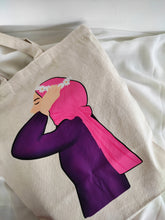 Load image into Gallery viewer, Hijabi Canvas Tote Bag