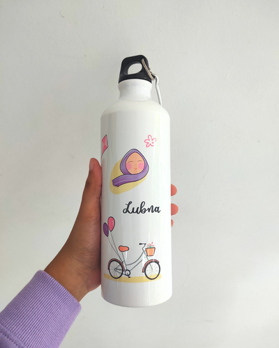 Summer Hijabi Sipper Bottle - Personalized