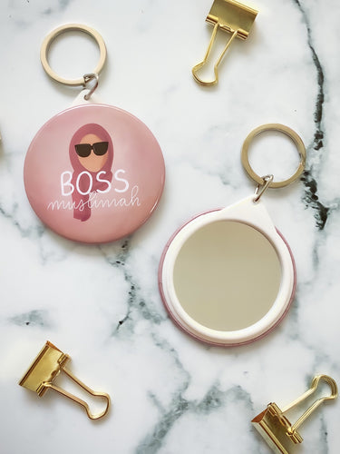 Boss Muslimah Mirror Keychain - HIBA Gifting
