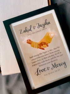Couple Holding Hands Frame - Personalized