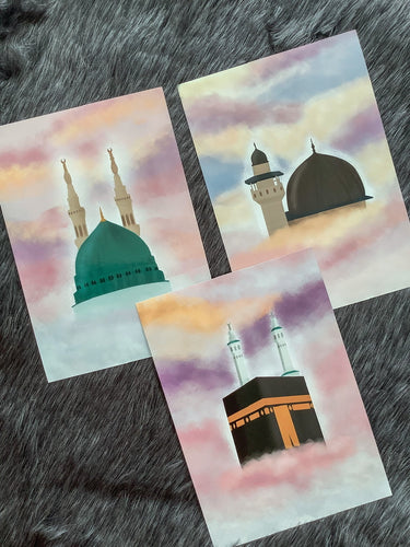 Three Holy Masjids Mini Prints