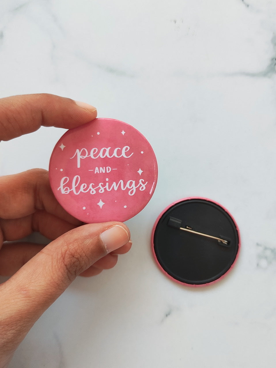 Peace & Blessings Pin Badge