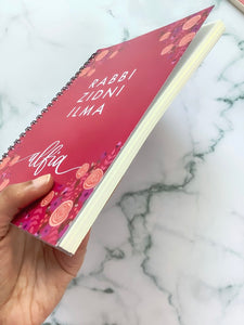 Rabbi Zidni Ilma Floral Notebook - Personalized