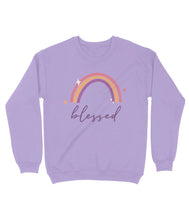 Load image into Gallery viewer, ‘Blessed’ Rainbow Sweatshirt