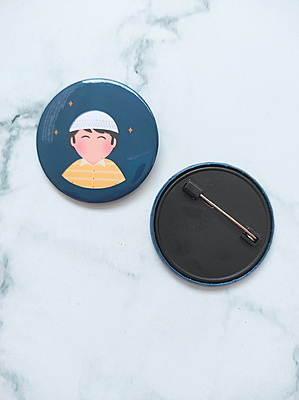 Muslim Boy Pin Badge